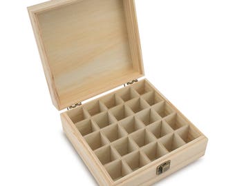 Serene Stream 25-Slot Essential Oil Box - Simply Organizing 5ml and 15ml Essential Oils