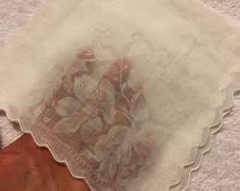 Vintage Floral Handkerchief