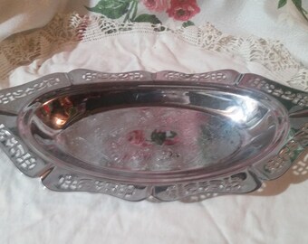 Krome Kraft Farber Bros Silver Serving Tray