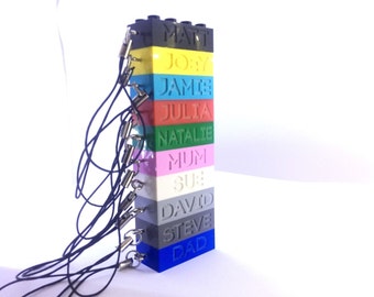 Personalised Lego® Engraved Keyring Brick