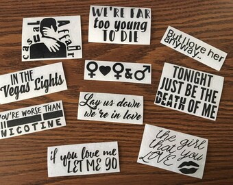 Too Weird To Live... Inspired Stickers