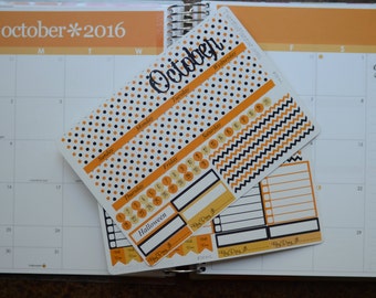 October Monthly Spread Kit Planner Stickers Removable Matte