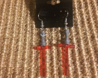 Star Wars Inspired Kylo Ren Light Saber Earrings