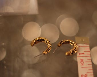 Vintage Gold Hoop Earrings