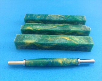 Alumilite blanks in tropical swirl colors