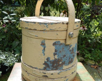 Large Antique Wood Firkin