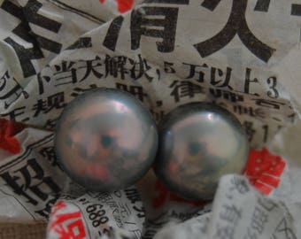 Ailsa - OOAK pearl earrings, rare pearl earrings, stud earrings, freshwater pearl earrings, misty dawn pearls, gift idea for her