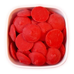 Red Candy Melts 1 LB - bright red melting chocolate wafers for cakepops or chocolate making