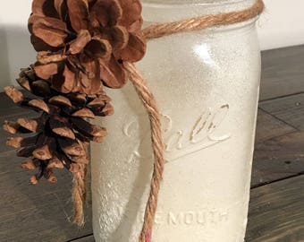 Mason jar Christmas candles