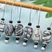Stitch Markers, Knitting, Zebra Stone Semi-Precious Stones, Black and White, Snag Free, Knitting Tool, Knitting Accessory, Gift for Knitters