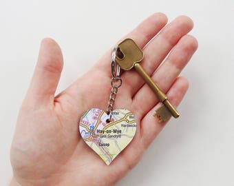 Heart Map Keyring - Choose your Location