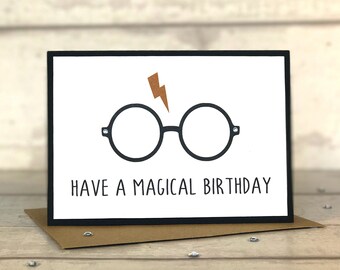 Harry Potter Card, Harry Potter, Harry Potter Birthday Card, Birthday Card, Harry Potter Gift, Hogwarts, Gryffindor, Slytherin
