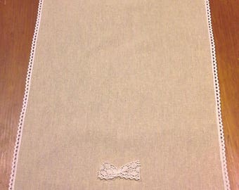 linen and 150 cm lace table runner