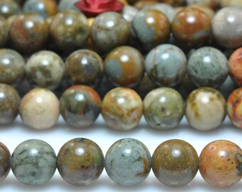 62 pcs of Natural USA Rocky Butte Jasper smooth round beads in 6mm (07229#)