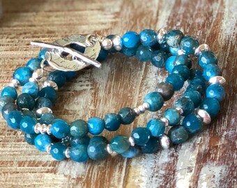 UChoose Apatite & Sterling Silver Bdevoted Signature Convertible Necklace OR Bracelet