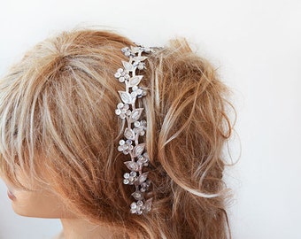 Silver Sparkly Headband, Silver Hair Accessories ,Silver Headband for women, Wedding Headband, Wedding Hair Accessories, Bridal Headband