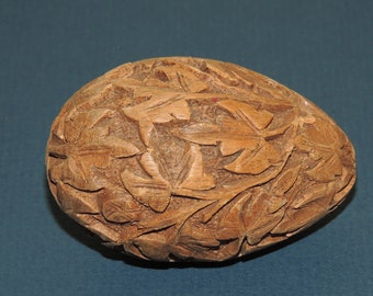 Hand Carved Walnut Easter Egg from Kashmir