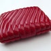 Vintage 80s Red Plastic Pocket Mirror