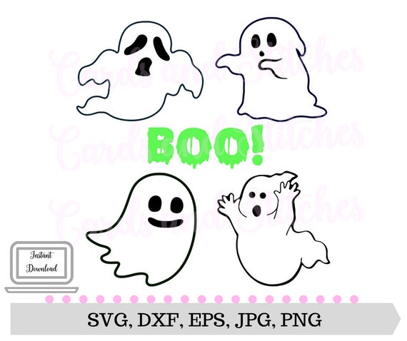 Halloween Svg Ghosts Svg Digital Cutting File Silhouette