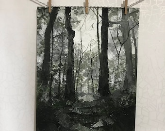 Forest/original acryic painting/hand made/nature/art