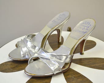 1950s Silver Spring-O-Lators Heels