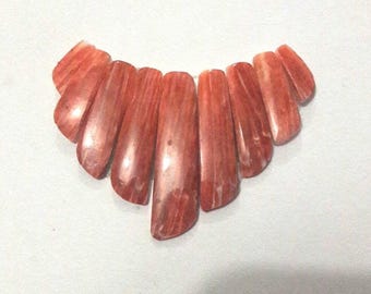 Orange spiny oyster Cabujon