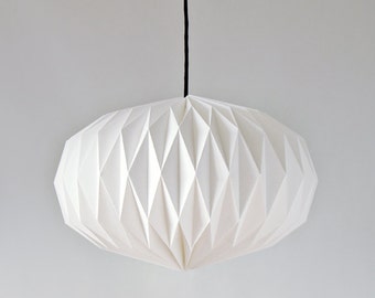 Textile Lampshade * Lens * hand-folded origami lamp shade