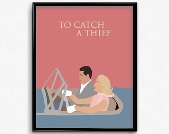 To Catch A Thief Minimalist Movie Poster- Classic Movie Wall Art