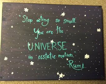 Inspirational Rumi Quote Canvas