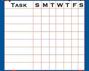 Customized Children's Chore Chart