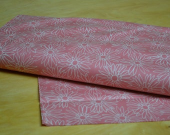 Cotton Floral Quilting Fabric 1 Yard from Maywood Studio in Coral