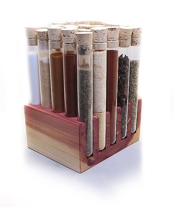 Test Tube Spice Rack Eastern Red Cedar Spice Rack Spice