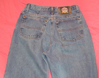 Vintage Womens Ikeda High Waisted Button Front Tapered Leg Jeans