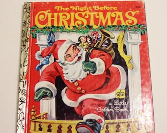 The Night Beore Christmas 1977 version A Little Golden Book - Children's Book, Story Book, Christmas Book