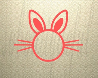 Easter Bunny svg, Monogram SVG, Easter svg, cricut cut file