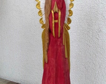 Christmas Sale Wooden Angel Wood Carved Angel Angel Statue Angel Figurine Christmas angel