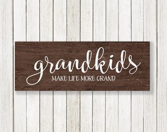Grandkids Make Life More Grand svg, Grandparents svg, Modern Farmhouse, Magnolia Market, Joanna Gains vector, Fixer Upper cut file, sign