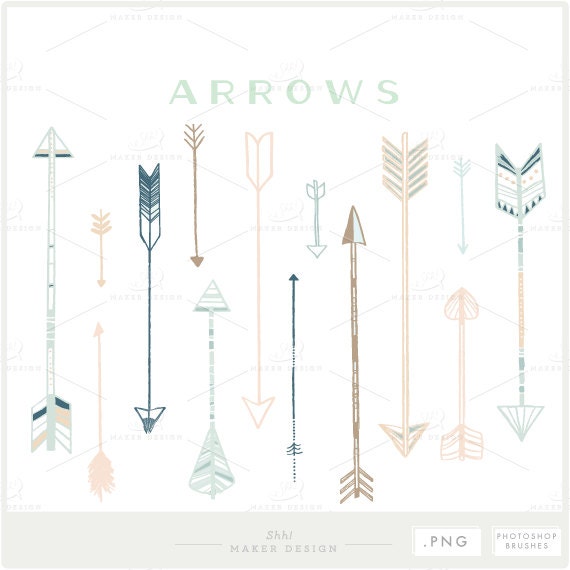 Arrow Clip Art PNG Files Photoshop Brushes Digital