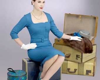 MISCHA pencil rockabilly vintage inspired dress 50s mad men