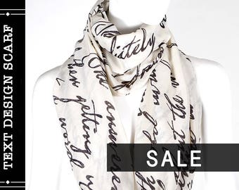 Text Design Book Scarf