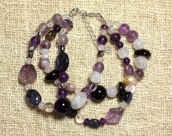 Amethyst - Semi precious stones bracelet and 925