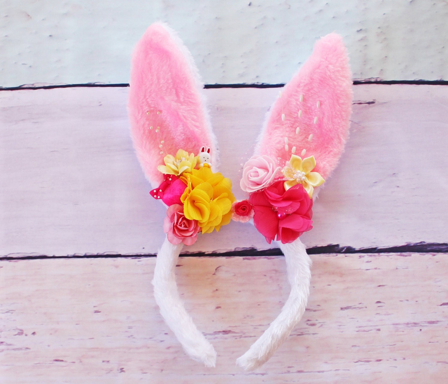 Bunny Ears Headband Lace Bunny Ear Headband Easter Bunny