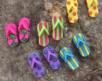 Flip Flop Push Pins - Pushpins - Cute Push Pins - Decorative Push Pins - Message Board - Cork Board - Office Décor