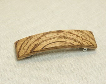 Zebrawood Barrette / Hair Clip / French Barrette (#B24)