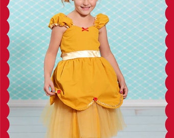 BELLE dress, Princess dress, Belle costume, Lover Dovers Clothing, Beauty and the Beast, Halloween costume, Belle party dress