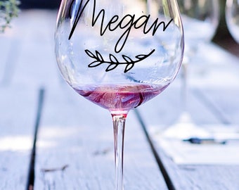 Vinyl Decal, Bridesmaid Decal, Bridesmaid Wine Glass Decal, Wedding Decal, Wine Glass Decal, Wedding Wine Glass Decal, Bridal Party Favor