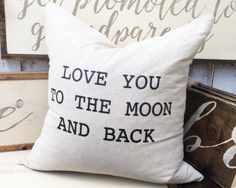 To The Moon And Back Pillow Cover