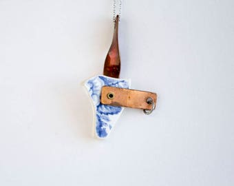 Construction-04 - Mixed Media Necklace