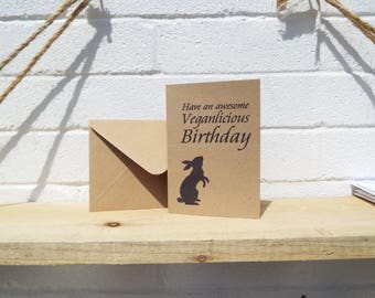 Have A Veganlicious Birthday - Birthday Card for your vegan friend. UK Made | Eco Friendly | Cruelty Free | Vegan | Recycled