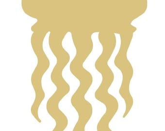 Jellyfish Style 2 Unfinished MDF Wood Cutout Variety of Sizes USA Made Nautical Decor